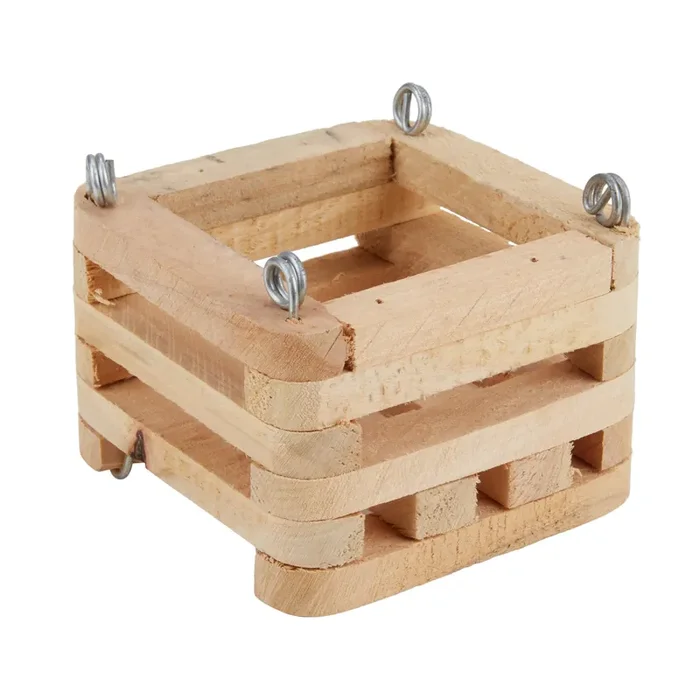 Better-Gro 4.0-in W x 4.0-in L Brown Wood Hanging planter