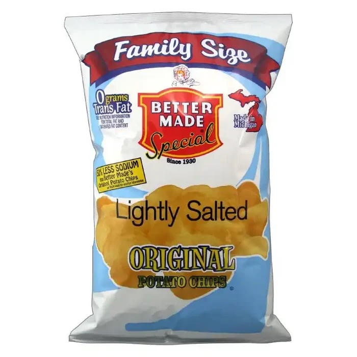 Better Made Snack Foods Special Lightly Salted Original Potato Chips – 10oz
