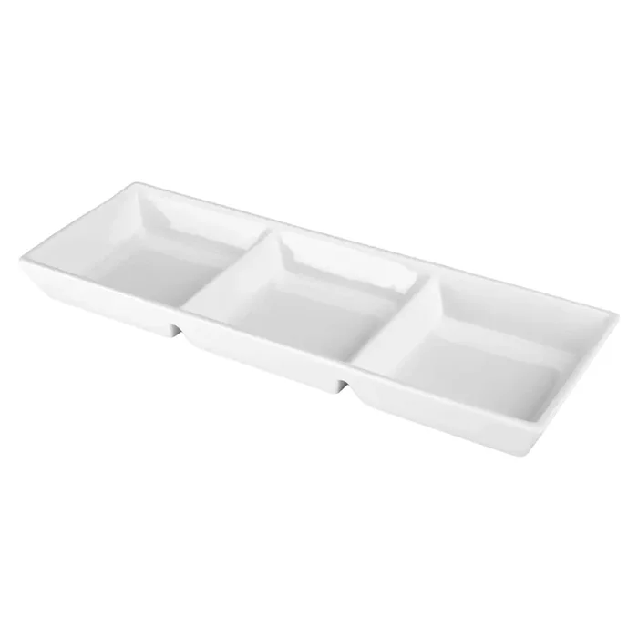 BIA Cordon Bleu 3-Section Divided Serving Tray, White