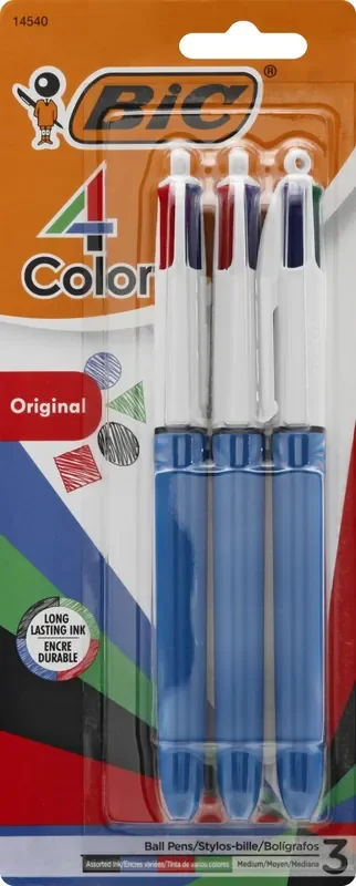 Bic 4-Color Ball Pen 1.0Mm Asrt
