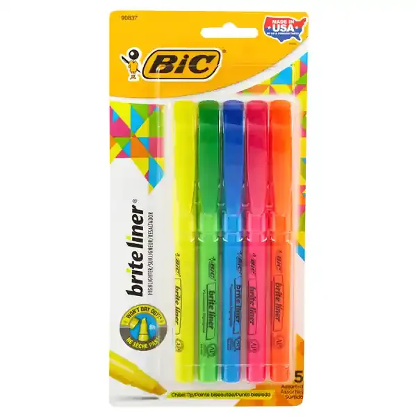 BIC Brite Assorted Liner Highlighters