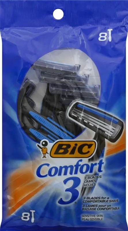 Bic Comfort 3 Sensitive Skin Triple Blade Shavers For Men