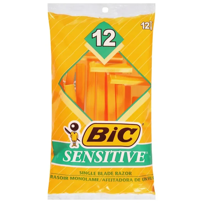 BIC Sensitive Single Blade Razor 12 ea