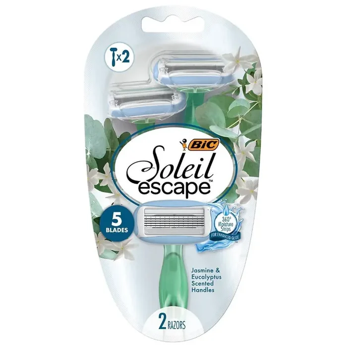 BIC Soleil Escape 5 Blades Razors 2 ea