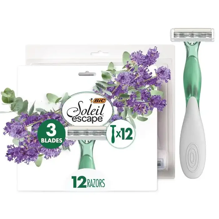 BiC Women‘s Soleil Escape 3-Blade Razors – 12ct