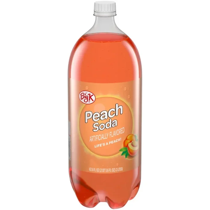 Big K Caffeine Free Peach Soda – 2 liter