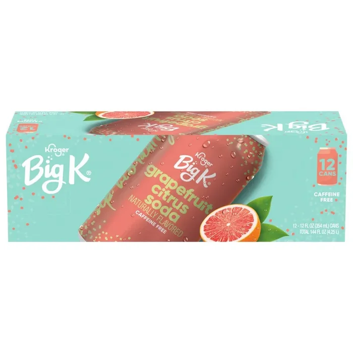 Big K Grapefruit Citrus Soda Cans – 12 ct; 12 fl oz
