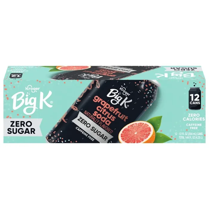 Big K Grapefruit Citrus Zero Sugar Soda Cans