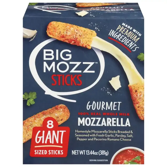 Big Mozz Giant Gourmet Mozzarella Sticks 8 ea