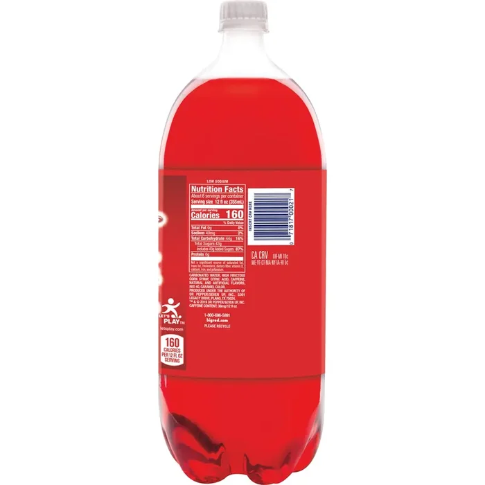 Big Red Soda, 2 L bottle