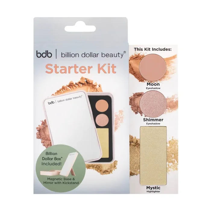 Billion Dollar Beauty Starter Kit Bundle – 1 Refillable Box + 3 Makeup Pans