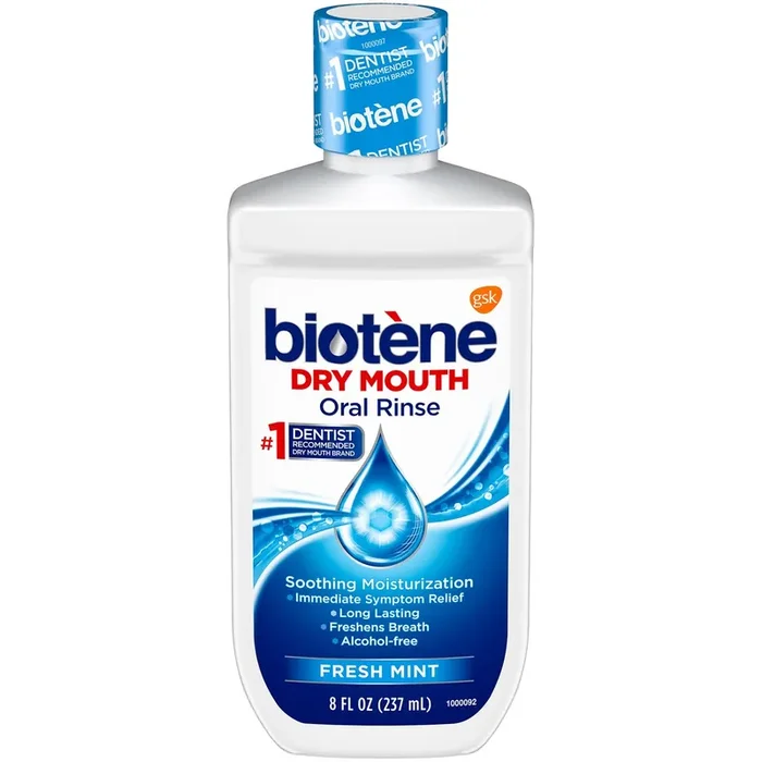 Biotène Oral Rinse Mouthwash For Dry Mouth, Alcohol-Free, Fresh Mint, 8 Oz
