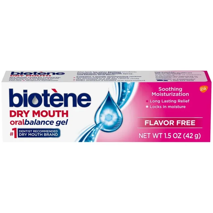 Biotène OralBalance Moisturizing Gel Flavor-Free, Alcohol-Free, for Dry Mouth, 1.5 ounce