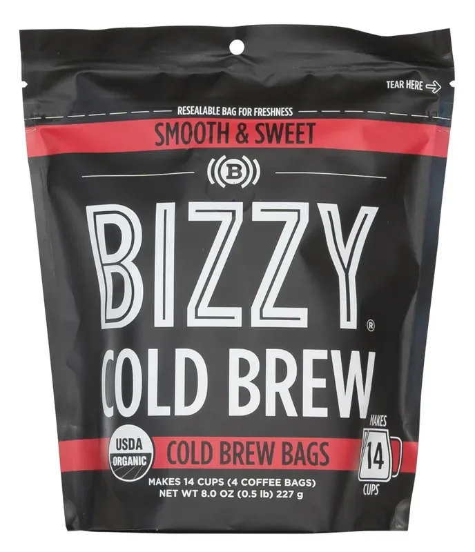 Bizzy Coffee Coarse Ground Coffee for Cold Brew in Brew Bags