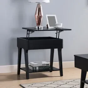 Black End Table, Lift Tabletop B107131010