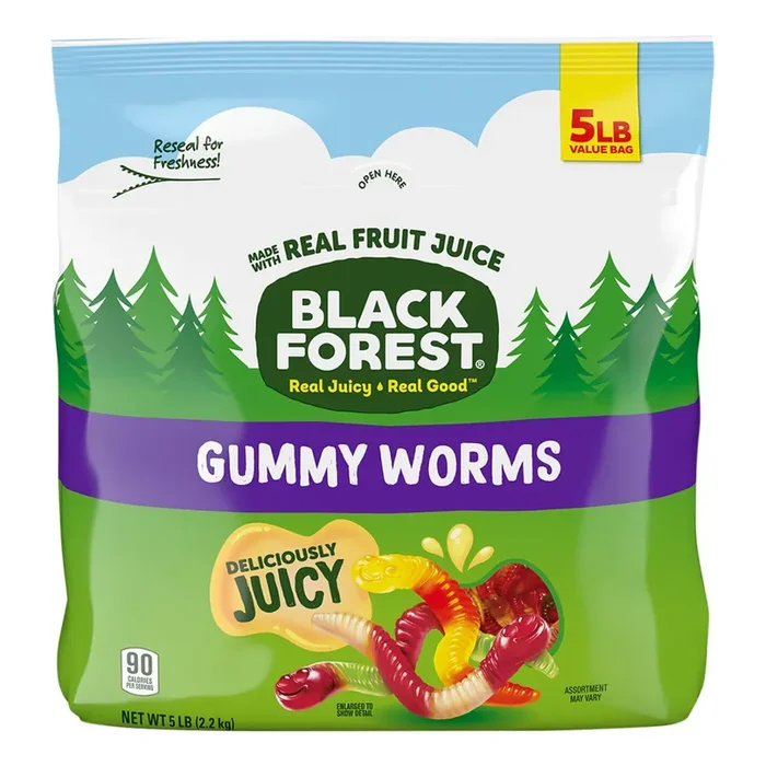 Black Forest Gummy Worms – 80 oz