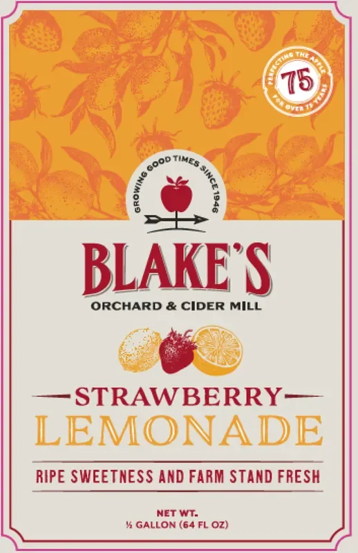Blake‘s Strawberry Lemonade, 64 oz, 1/2 Gallon