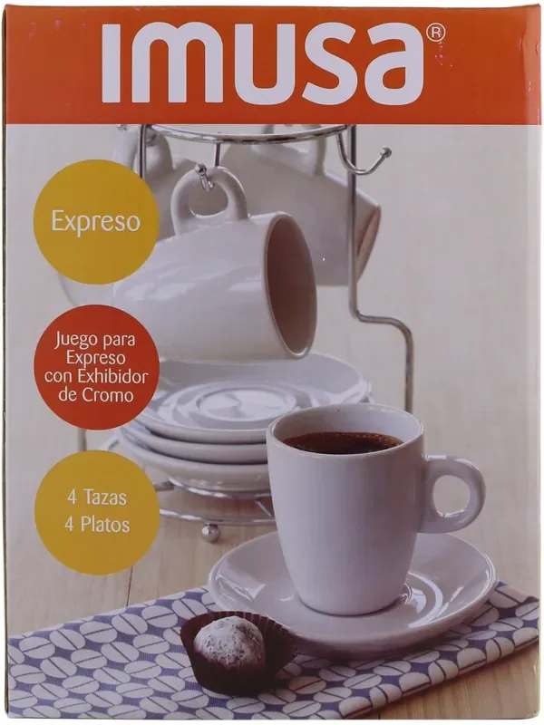 Blank Espresso Set (white) Chrome Rack