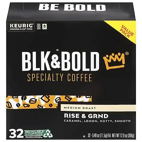 Blk & Bold Llc Coffee K Cup Rise Ground- 32 ct