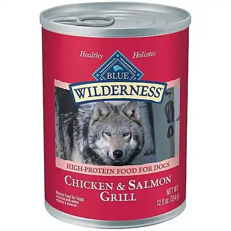 Blue Buffalo Wilderness Salmon & Chicken Grill Adult Wet Dog Food In – 12.5 Oz