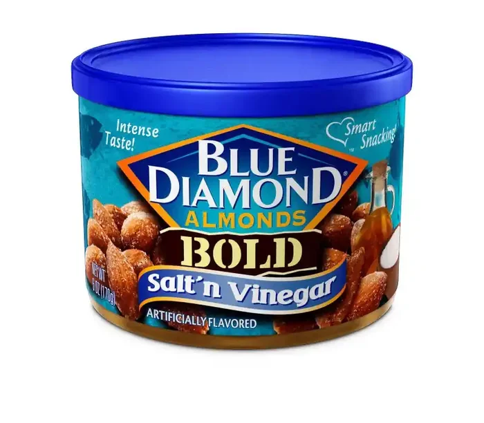 Blue Diamond, BOLD Salt n‘ Vinegar Almonds, 6oz Can