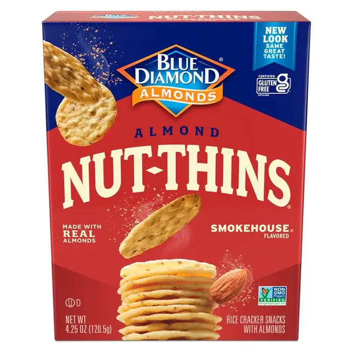 Blue Diamond Nut Thins Crackers, Smokehouse, 4.25oz Box