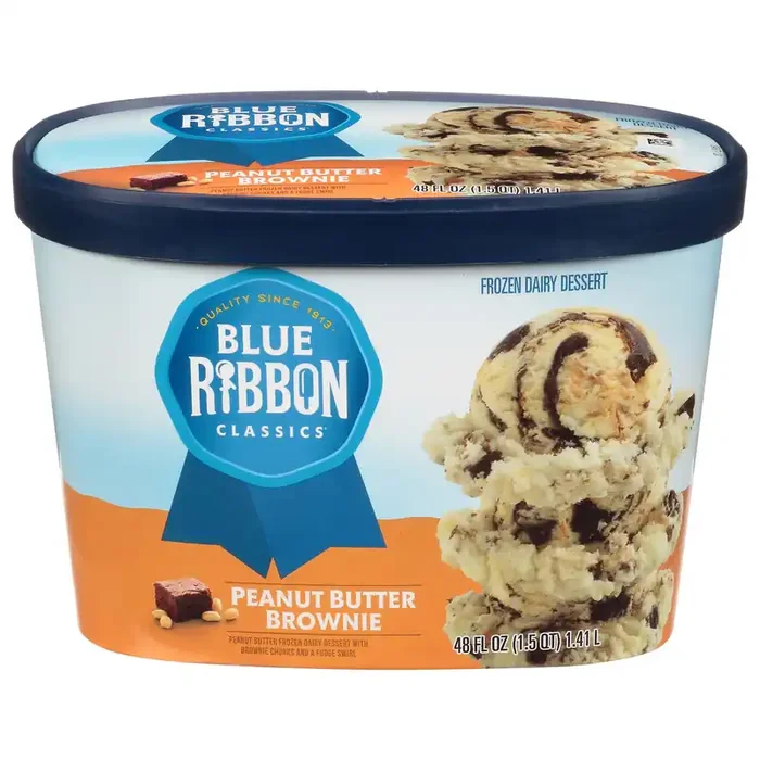 Blue Ribbon Classics Peanut Butter Brownie Reduced Fat Ice Cream