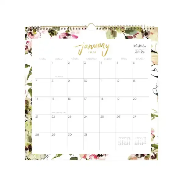 Blue Sky 2024 Blue Sky Monthly Wall Calendar, 12″” X 12″”, Helleborre, January To December