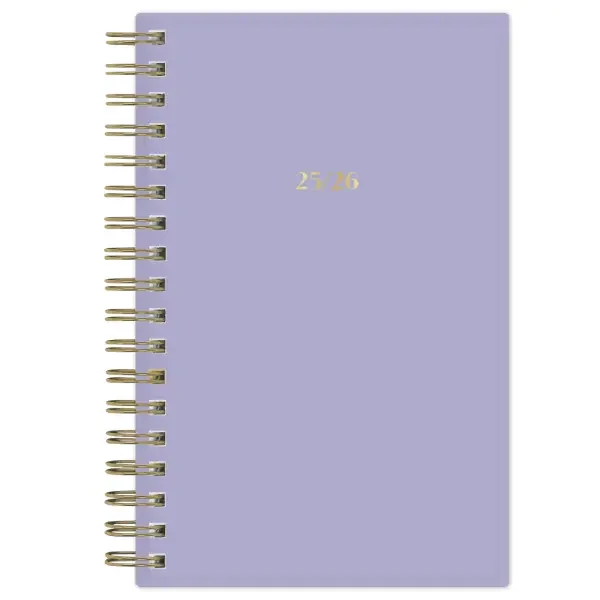Blue Sky 2025-2026 Blue Sky Travel Write Draw Lima Flowers/Solid Lavender Weekly/Monthly Academic Planning Calendar, 3-5/8″” x 6-1/8″”, July 2025 to June 2026, 153058
