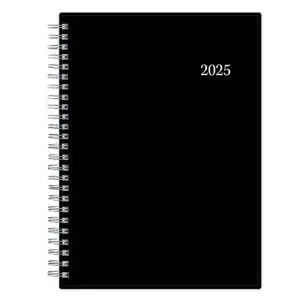 Blue Sky 2025 Planning Calendar Notes, Black, Weekly & Monthly