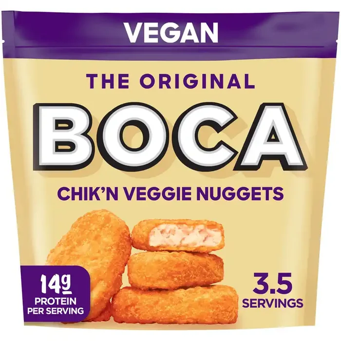 BOCA Original Vegan Chik‘n Veggie Nuggets with Non-GMO Soy, 10 oz Bag