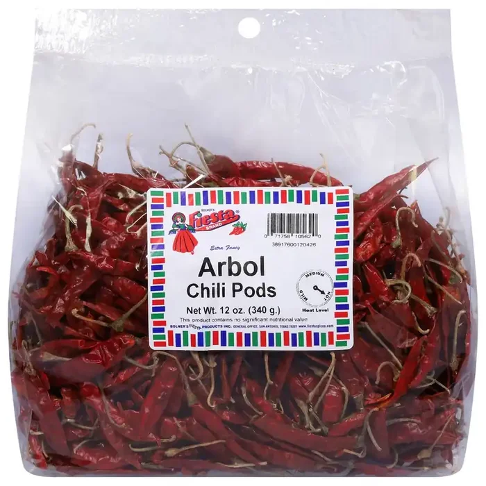 Bolner‘s Fiesta Brand Arbol Chili Pods 12 oz