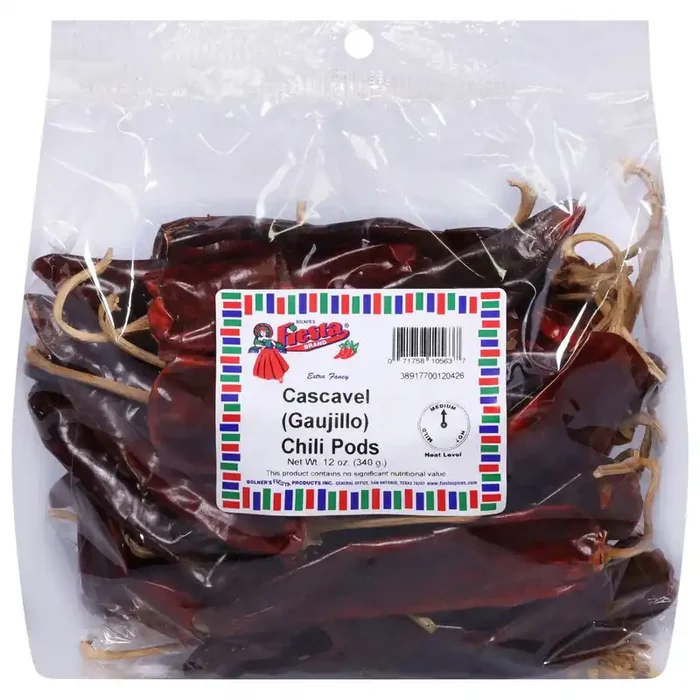 Bolner‘s Fiesta Brand Cascavel (Gaujillo) Chili Pods 12 oz