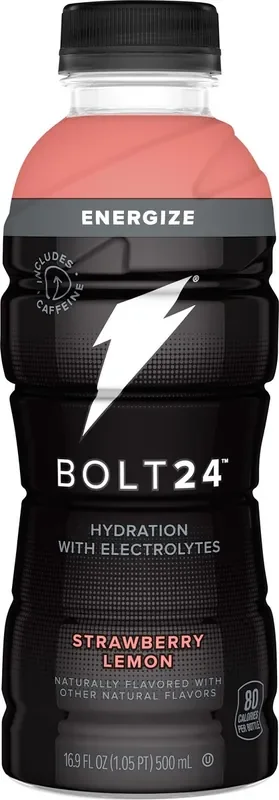 Bolt24 Energize Strawberry Lemon Hydration Drink – 16.9 fl oz