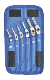Bondhus 00015 Set 6 Chrome Star HEX-PRO T25-T50