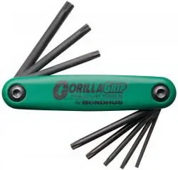 Bondhus BH12638 Tamper Resist Tip Fold Up Tools 8 Pc, Price/EA