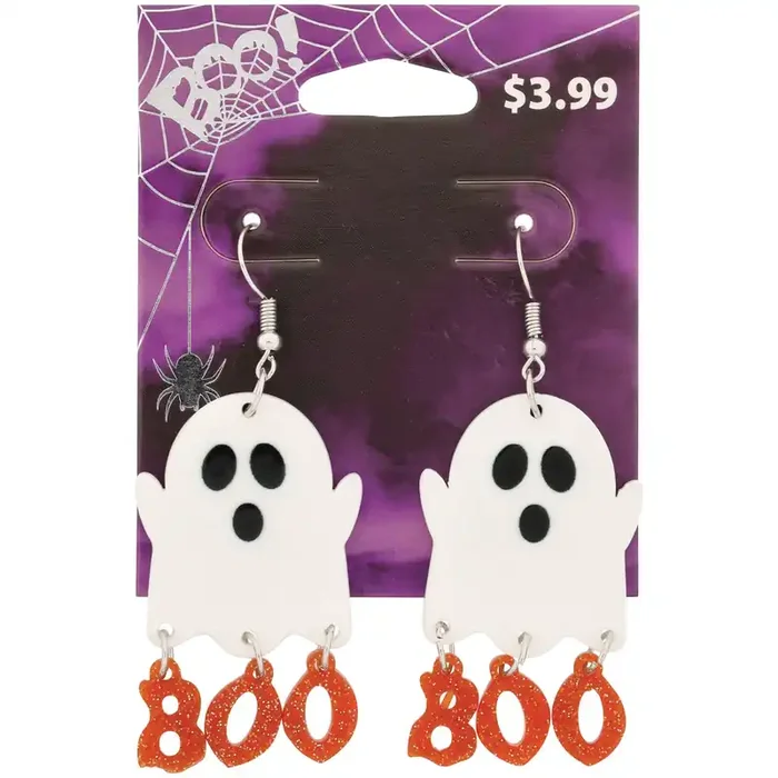 Boo! Ghost Dangle Boo Earrings