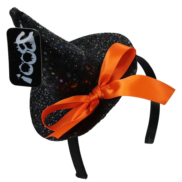 Boo Halloween Glitter Witch‘s Hat Headband