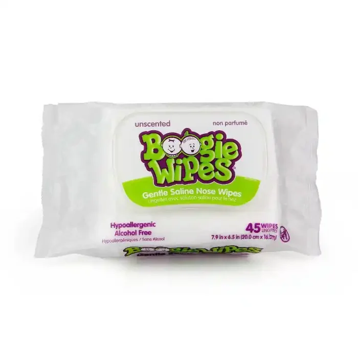 Boogie Wipes Saline Nose Wipes – 45ct