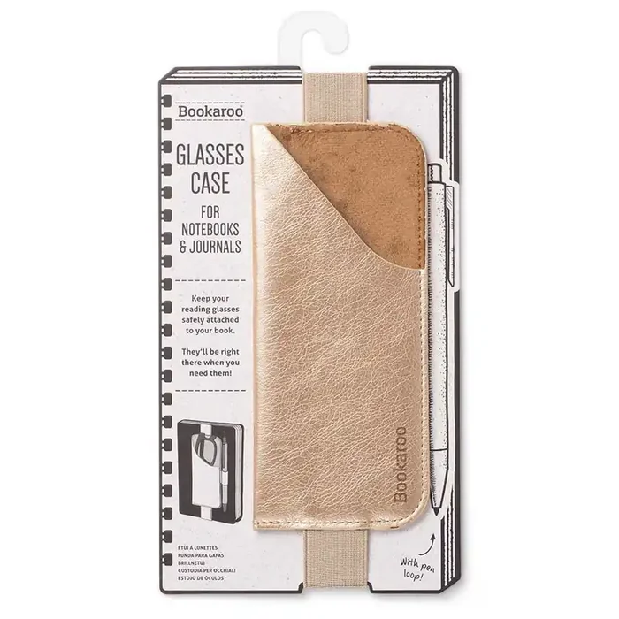 Bookaroo Glasses Case for Notebook & Journal – Gold