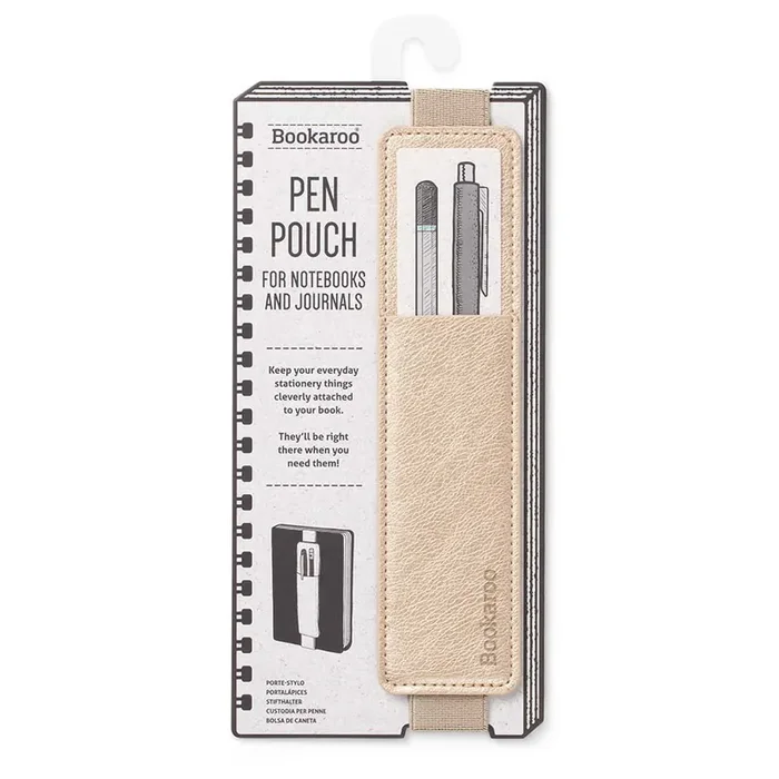 Bookaroo Pen Pouch for Notebook & Journal – Gold