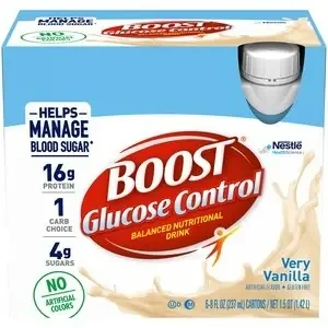 Boost Glucose Control Ready To Drink Nutritional Drink, Very Vanilla, 6 – 8 Fl Oz Bottles