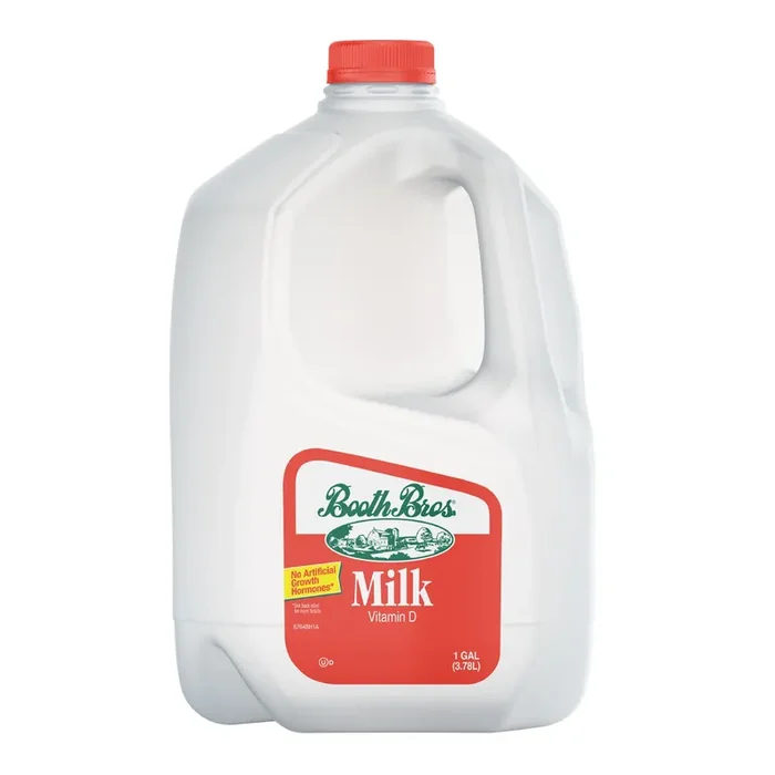 Booth Bros. Whole Milk, 128 oz