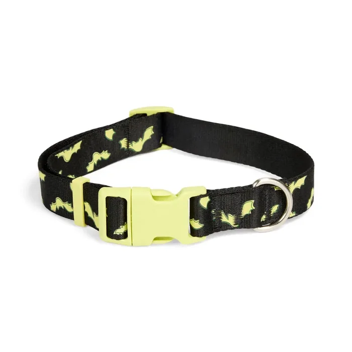Bootique Glow Bat Dog Collar, X-Small/Small