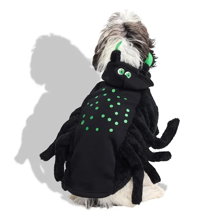 Bootique Spider Hooded Pet Halloween Costume, Medium