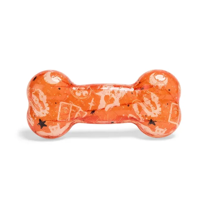 Bootique Tarot Print Rubber Bone Dog Chew Toy, Small