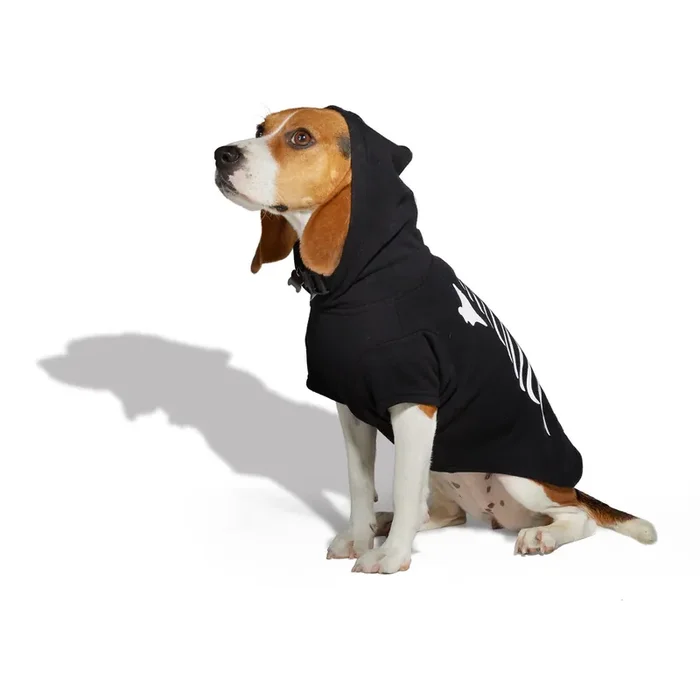 Bootique X-Ray Skeleton Halloween Pet Hoodie, Medium