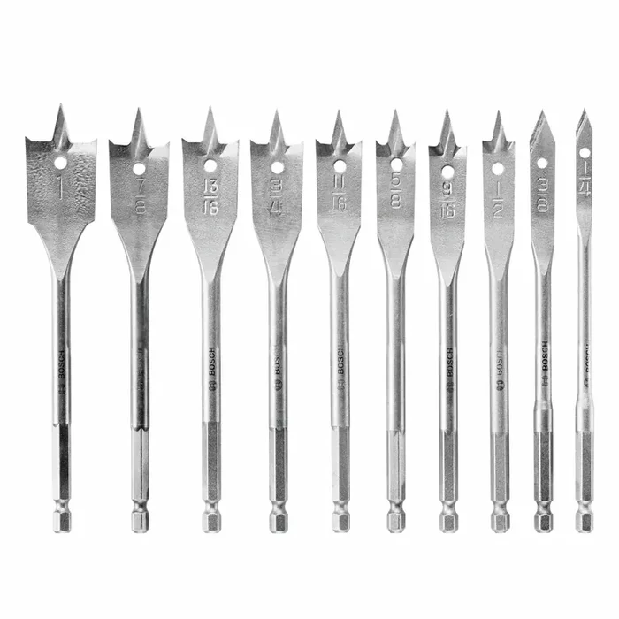Bosch Bosch 10 -Piece Assorted x Assorted Woodboring Spade bit Drill Bit Set
