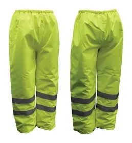 Boss 3NR4000M Hi-Vis Insulated Yellow Polyester Rain Pants M
