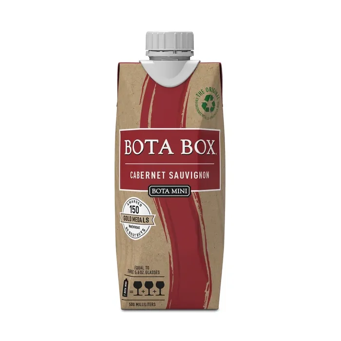 Bota Box Bota Mini Cabernet Sauvignon Red Wine, 500mL (3 Glasses), 13% ABV